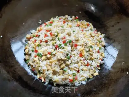 Make Twin tofu fried rice step 6