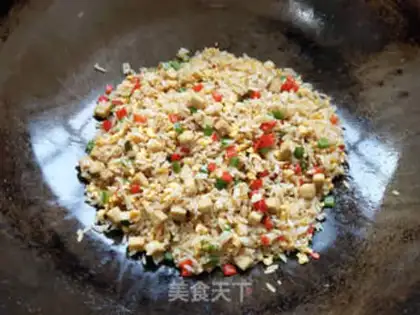 Make Twin tofu fried rice step 7