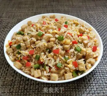 Make Twin tofu fried rice step 8