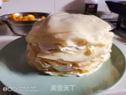 Make A thousand layers of mango cake step 13