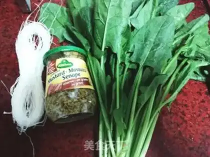 Make Mustard and spinach fans step 0