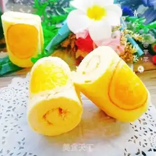 Make Orange cake roll step 20