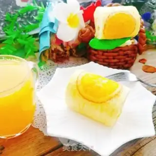 Make Orange cake roll step 23