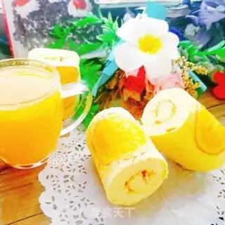 Make Orange cake roll step 24