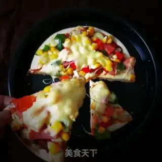 Make Twin pepper corn ham pizza step 0