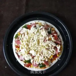 Make Twin pepper corn ham pizza step 10