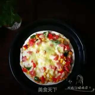 Make Twin pepper corn ham pizza step 11