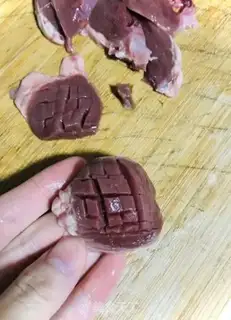 Make ♪ Spring-drying pig heart ♪ step 1
