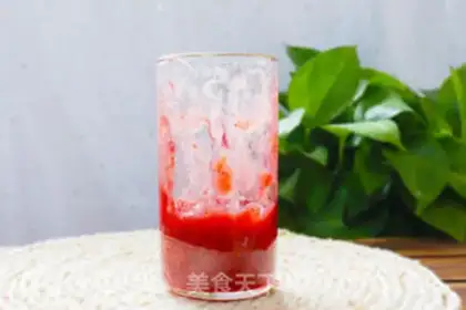 Make Strawberry fresh cow milk step 5