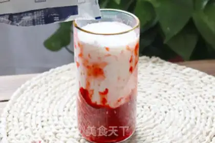 Make Strawberry fresh cow milk step 6