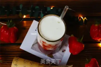 Make Strawberry fresh cow milk step 7