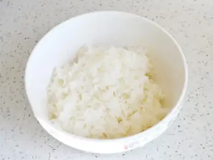 Make Sakura sushi step 1