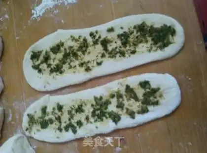 Make Bacon garlic bread step 2