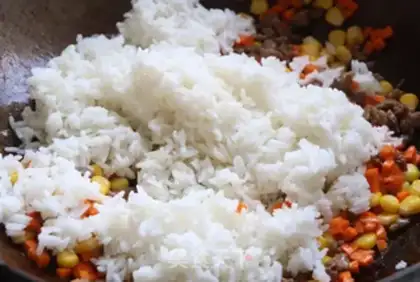 Make Beef fried rice step 5