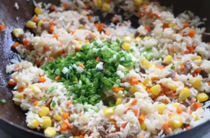 Make Beef fried rice step 6