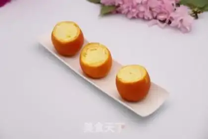 Make Orange steamed eggs step 6