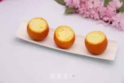 Make Orange steamed eggs step 7