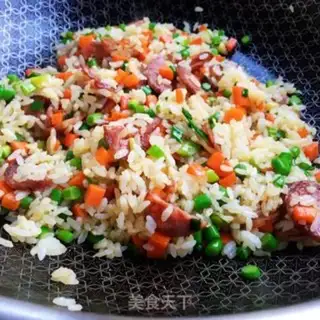 Make Weenie garlic and rice step 8
