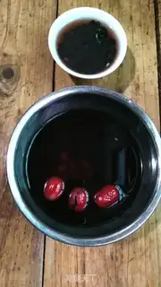Make Black bean, black rice, red date step 1