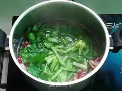 Make Celery mushrooms, skinny broth step 6
