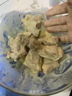Make Salted egg ribs step 1