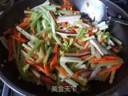 Make Celery carrots and beans step 5