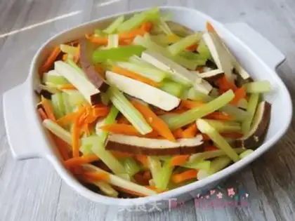 Make Celery carrots and beans step 7