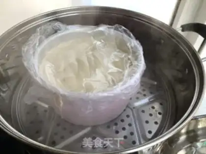 Make Red bean rice steam cake step 9