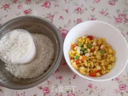 Make Corn rice step 0