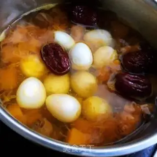 Make The quail egg cinnamon soup step 8