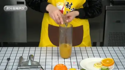 Make A glass of oranges step 9