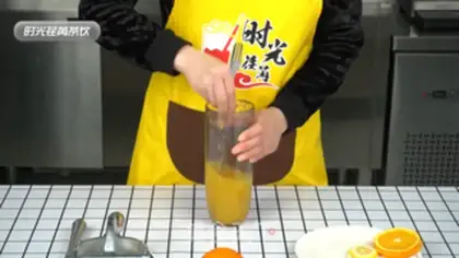 Make A glass of oranges step 10