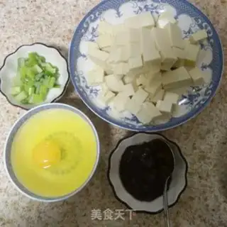 Make ♪ Sweet-noodle-egg-burned tofu ♪ step 0