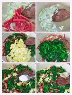 Make Pineapple pepper fried goose eggs step 4