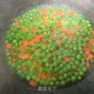 Make Egg carrots, sweet peas step 4