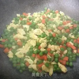 Make Egg carrots, sweet peas step 5