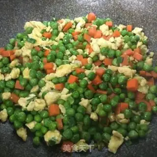 Make Egg carrots, sweet peas step 6