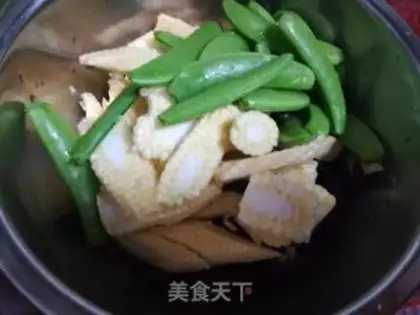 Make Corn and sweet beans step 1