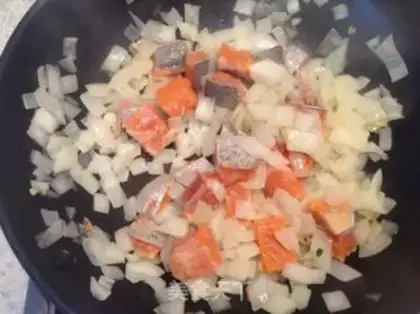 Make Salmon cheese pasta step 3