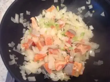 Make Salmon cheese pasta step 4