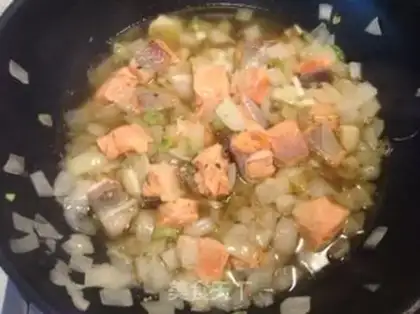 Make Salmon cheese pasta step 5