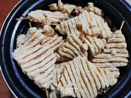 Make Homemade chicken juice tofu string step 0