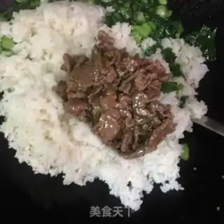 Make Mustard blue beef fried rice step 8