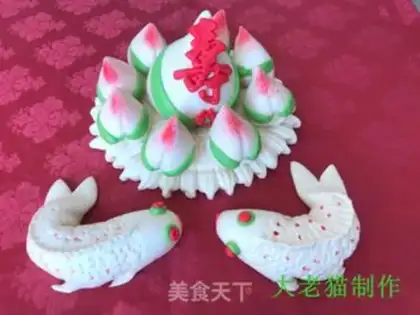 Make Peach buns step 41