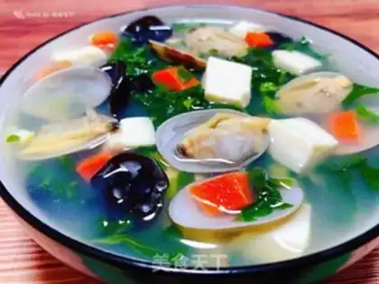 Make The soup of flowers and tofu step 10