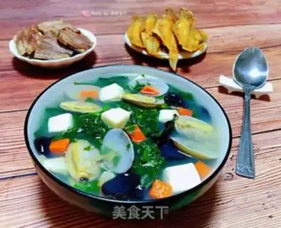 Make The soup of flowers and tofu step 13