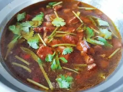 Make Red beef noodles step 6