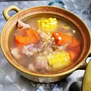 Make Corn radish, bone soup step 7