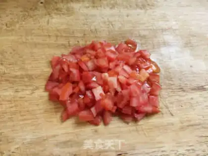 Make Tomato fried flowers step 2