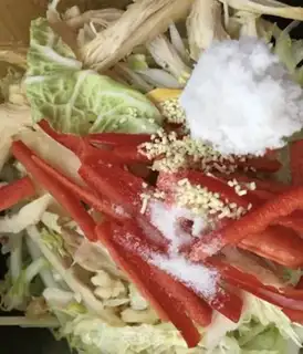 Make Salt chicken cabbage step 7